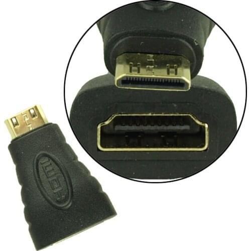 Dinto Mini HDMI male to HDMI female Adapter Gold Plated mini adapter Converter Coupler Connector for HDTV PC,DC,MPC 1080p