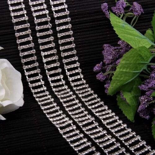 Free Shipping 5yards Rhinestone Chain Bridal Sash Rhinestone Applique, Wedding Applique,Rhinestone Trimming LSRT011
