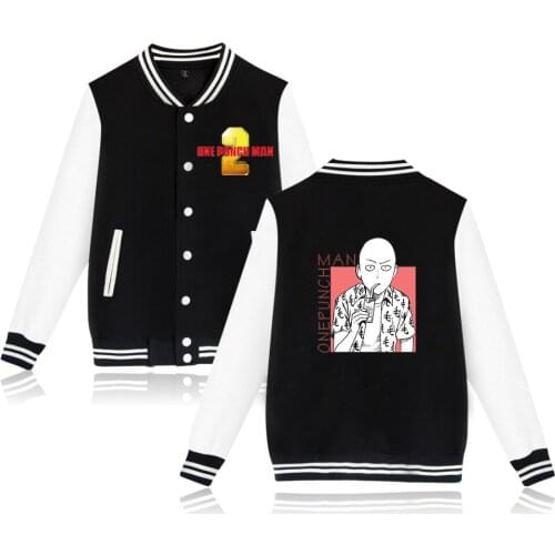 One Punch Man Saitama Baseball Jacket anime plus size tops streetwear Sweatshirt long sleeve coat men women coats and jackets