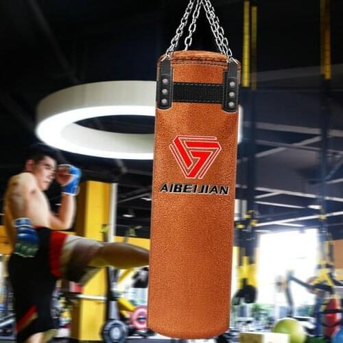 120/100/80CM Cowhide Punching Boxing Bag Sandbag Suede Punching Bags For Adults MMA Muay Thai Taekwondo Sanda Home Training