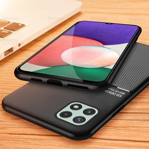 For Samsung Galaxy A22 Case Car Magnetic Holder Phone Cover Sumsung A22 A 22 4G 5G 2021 A225F A226B Shockproof Protective Coque