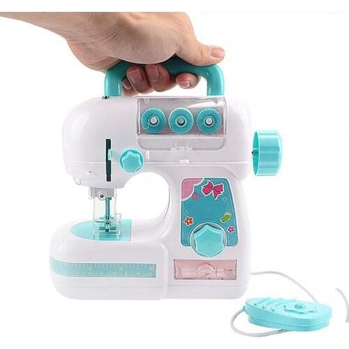 Kids Simulation Sewing Machine Toy Mini Furniture Toy Educational Learning Design Clothing Toys Creative Gifts For Girl Children
