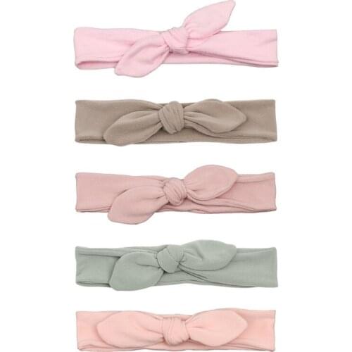 Baby Headband Cotton Solid Bow Knot For Girl Rabbit Ear Hairbands Turban Knot Headband Kids Accessoire Faixa Cabelo Para Bebe
