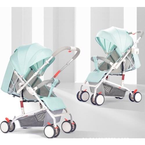 Baby strollers light foldable baby two-way umbrella folding shock-absorbing trolleys