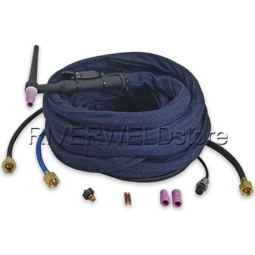 WP-20F-25R 25" 200Amp Water-Cooled TIG Welding Torch Complete Flexible Head body