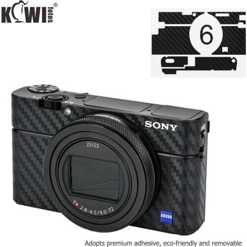 Kiwifotos Anti-Scratch Camera Body Cover Carbon Fiber Film Skin For Sony RX100 VI RX100VI RX100M6 RX100 Mark VI 3M Sticker