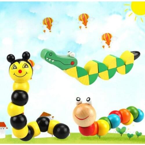 Creative wooden ever-changing diy beaded infants and young children early education puzzle kids toys