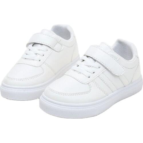 Hot Sale White Shoes Spring And Autumn New Soft Bottom Girls Children Students Casual Non-Slip Quality Leather Sports Sneakers