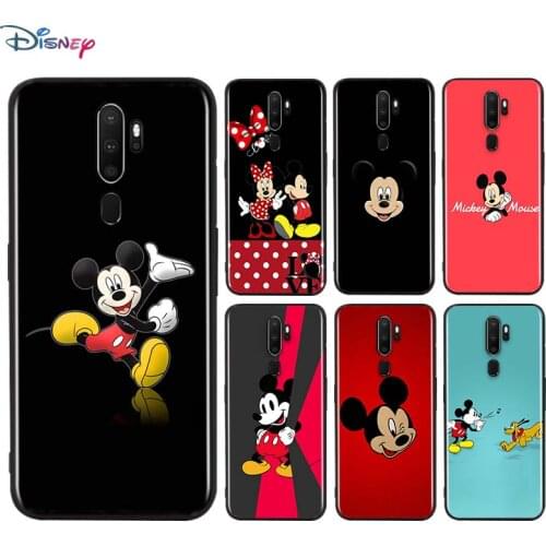 Disney Cute Mickey Mouse For OPPO A11 X A9 A12 E A93 A92 A73 A72 A53 S A52 A32 A31 AX7 A7 A5 Pro 2020 Black Phone Case