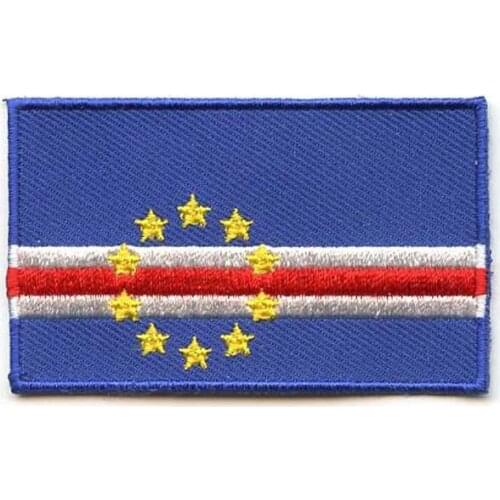 Cape Verde Patches For Clothing/Embroidery Patches Made by Twill with Flat Broder and Iron On Backing MOQ 50pcs Free Shipping