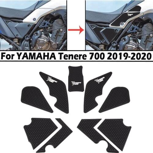 Tank Pad For YAMAHA Tenere 700 T700 XTZ 690 T 700 2019 - 2020 Non-slip Rubber Sticker Side Fuel Tank Stickers Fuel Tank Pad