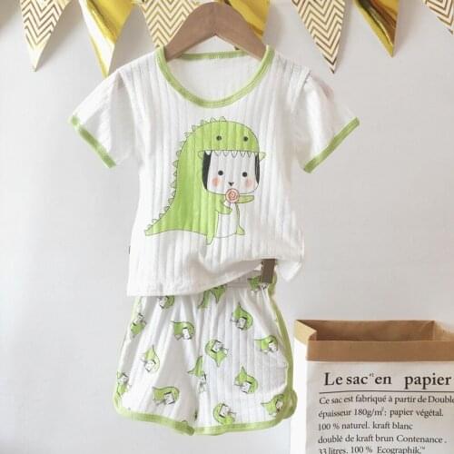 2021 New Style Girls Sets Clothing Summer Kids Outfits Cartoon Cute T-shirt Shorts 2 Piece Set Fashion Boutique Children Wear