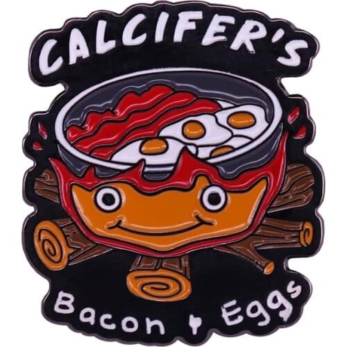 Studio Ghibli Calcifer pin inspired by Howls Moving Castle gorgeous Hayao Miyazaki movie parody