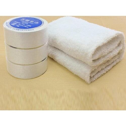 Compressed Towels Space Saving Cotton Hotels Camping Trip Practical Easy Carry Portable Towels