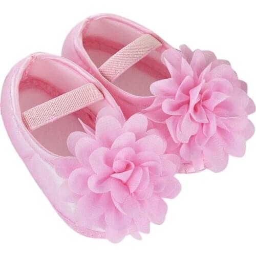 SAGACE Toddler Kid Baby Girl Chiffon Flower Solid Elastic Band Newborn Walking Shoes Anti-slip Design Comfortable 20190319