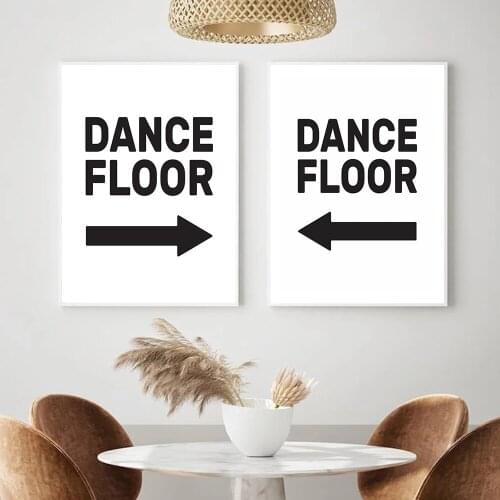 Funny Dance Room Sign Canvas Prints And Poster Dance Floor Quote Market Art for Dancer Painting Wall Picture Home Decor No Frame