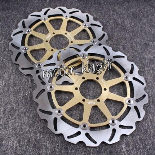 Gold Front Disc Brake Rotors Motorcycle for Ducati 748 888 916 996 998 GT 1000 JUNIOR SS 350