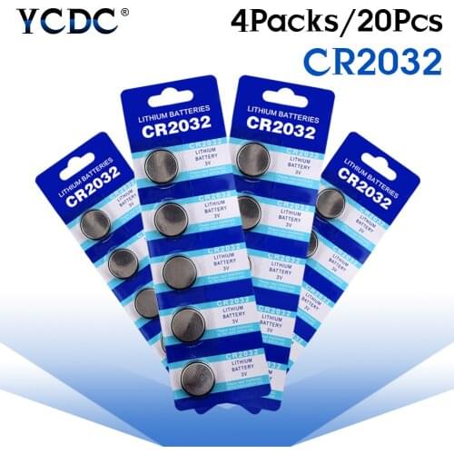 20x CR2032 3V Button Battery Coin Cell Li-ion 2032 ECR2032 CR2032 DL2032 Coin Cell Batteries For Watch Motherboard Toy