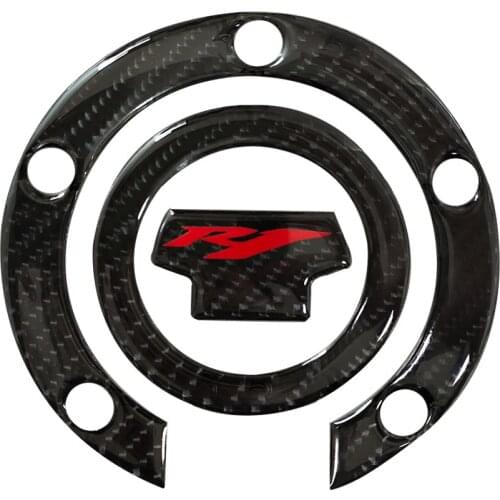 3D Carbon Fiber Tank Gas Cap Pad Filler Cover Sticker Decals for YAMAHA YZF-R1 yzf-r1