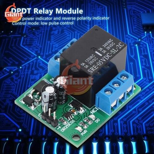 5-24V 5A Double Pole Double Throw DPDT Self-locking Switch Bistable Relay Module for LED Motor Smart Home Control Trigger Board