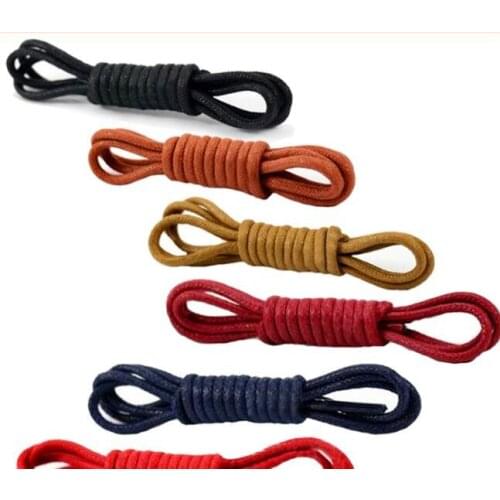 75cmRound Waxed Coloured Shoelaces Elastic Leather Shoes Strings Boot Sport Shoe Laces Cord
