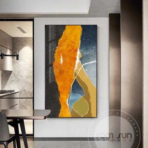 Abstract Wall Art Decor For Fashion Home Colour Block Canvas Painting Nordic Watercolor Poster Print for Living Room Study Lobby