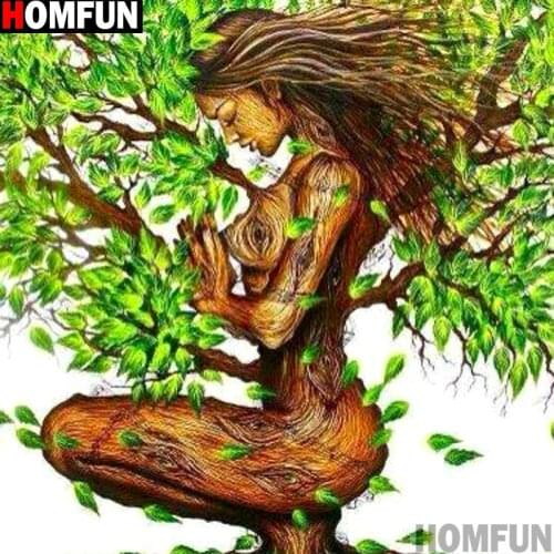 HOMFUN Diamond Painting Cross Stitch Pattern 5D Diamond Embroidery "Cartoon tree man" Home Decor DIY diamond Art A14888