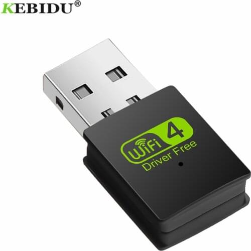 KEBIDU Free Driver Wireless USB Wifi Adapter 300Mbps Wi-fi Adapter Network Card 2.4G Lan USB Ethernet PC Lan Card