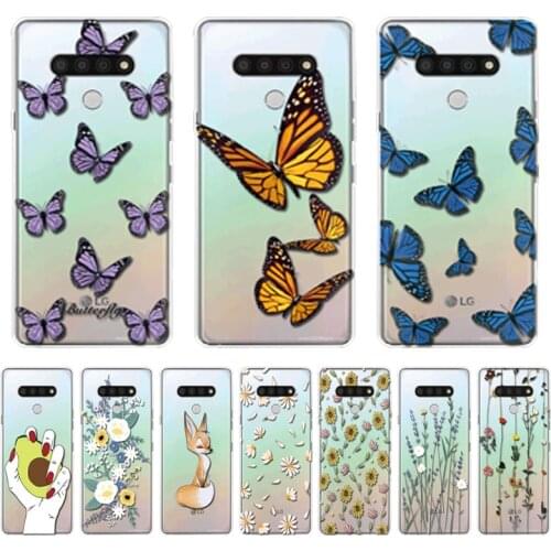 Case For LG Stylo 6 4G Silicon Transparent Back Cover For LG stylo 6 4G stylo 6 Stylo6 6.8 inch bumper coque soft covers flowers