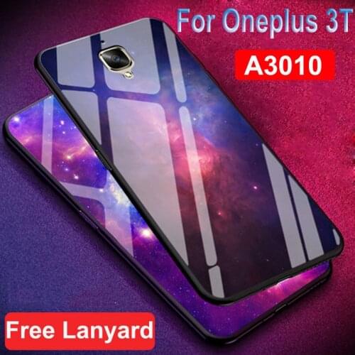 Starry sky Tempered Glass Phone Cases For Oneplus 3T Soft TPU Bumper Protective For Oneplus 3 T A3010 case Oneplus3T 1+3T Coque