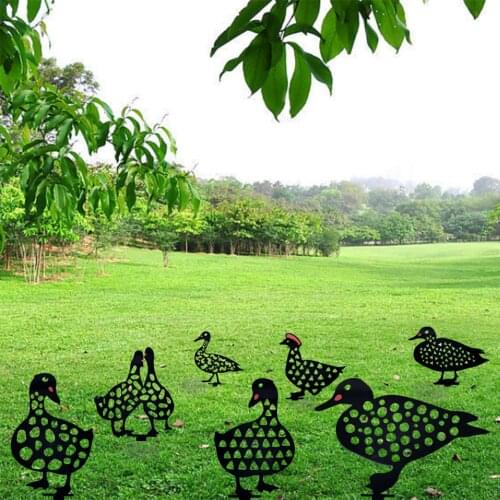 Black Duck Acrylic Pastorale Duck Insert Card Chicken Yard Art Garden Imitation Animal Ornaments Garden Decoration Accessories