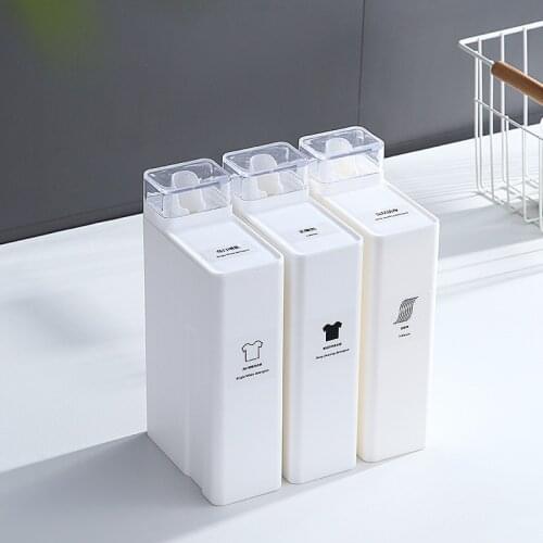 Press Liquid Dispenser Large Capacity Laundry Bottle Bathroom Refillable Plastic Detachable Storage Shower Shampoo Dispenser