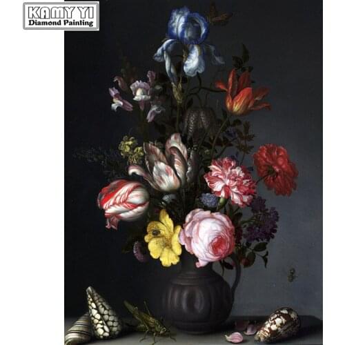 DIY 3D Diamond painting Full Round Diamond mosaic Oil painting flower Full Square Diamond embroidery Cross stitch