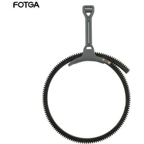 FOTGA DSLR Zoom Follow Focus Grey Handle Lever Flexible Gear Belt Ring 46mm to 110mm