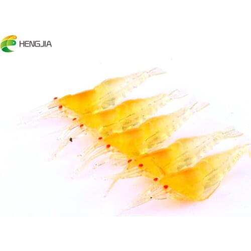 HENGJIA 5pcs 4.8cm soft shrimp fishing lures wobbler pike trout octopus fishing baits crappie pesca 1g