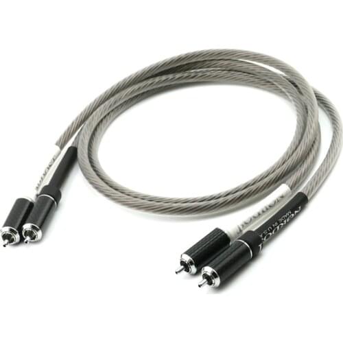 Good quality hi-end RCA Interconnect RCA Audio cable wire with carbon fiber RCA connector plug