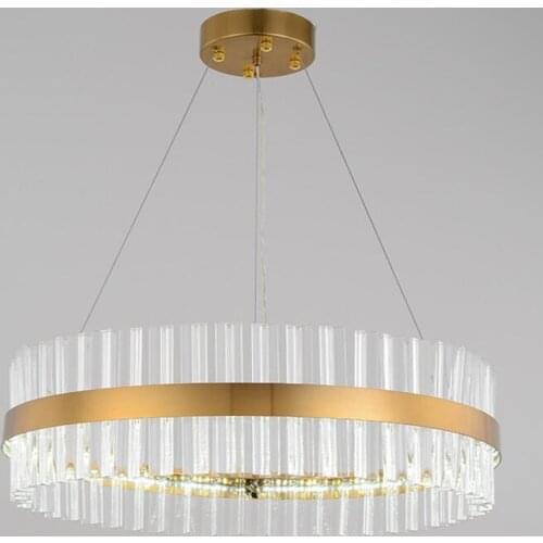 Postmodern crystal chandelier villa light luxury living room lamp restaurant bedroom lighting net red lamp modern minimalist