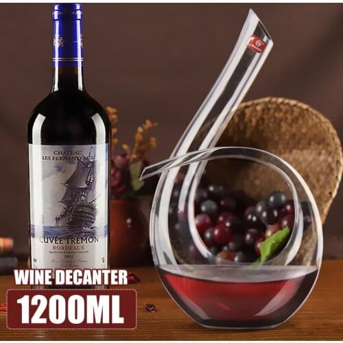 1200ML 6 Shape Decanter Crystal Red Wine Brandy Champagne Glasses Decanter Bottle Jug Pourer Aerator For Family Bar