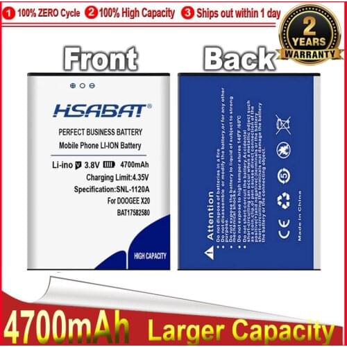 HSABAT 0 Cycle 4200mAh Battery for DOOGEE X20 X20L BAT17582580 High Quality Batteries