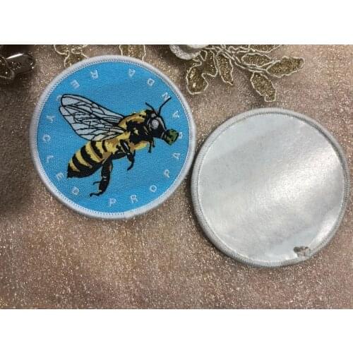 Customized cloth patch woven patches Iron on Badges custom logo / custom design over-locking patches for Coats Jeans Backpack