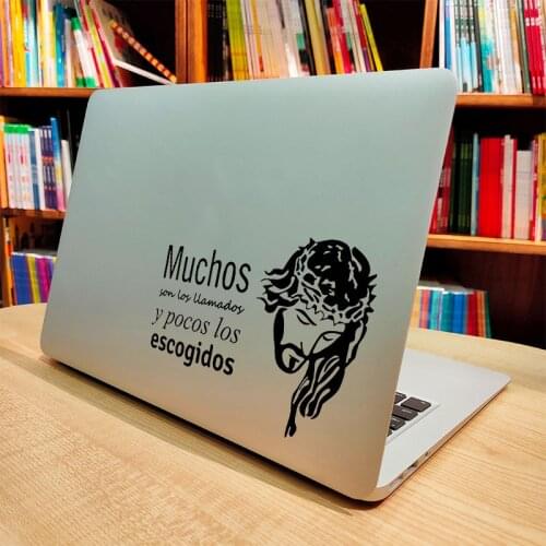Spanish Jesus Christian Bible Verse Laptop Sticker for Macbook Pro 16" Air Retina 11 12 13 15 inch Mac Book Skin Notebook Decal