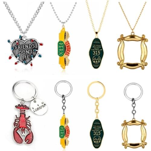 TV Show Friends Photo Frame Pendant Necklace Men Women Accessories You are my lobster Trinket Best Friends Gift