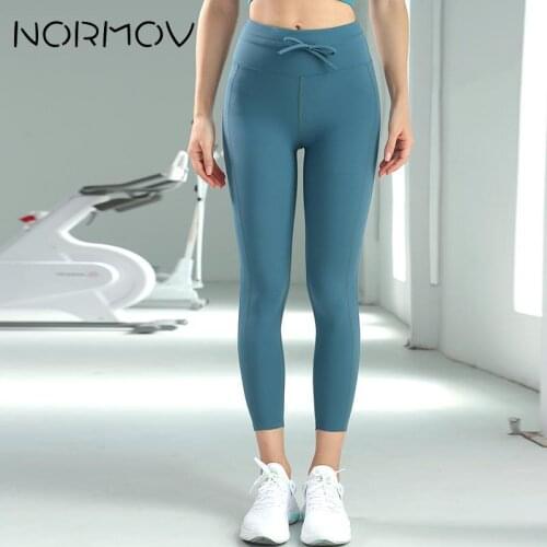 NORMOV Women New Seamless Leggings Breathable Spandex Leggings Yoga Pants Girl Sport Leggings with Pocket