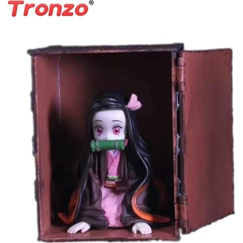 Tronzo Cute Anime Demon Slayer Kimetsu no Yaiba GK Action Figure UP Art MINI Kamado Nezuko In Box PVC Action Figure Doll Toys