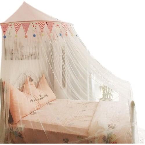 Mosquito Net Dome New 1.5 M 1.2 M1.8 Bed Ceiling Ins Princess Style Installation-Free Children and Girls plus-Sized Large