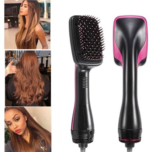 One Step Hair Dryer & Volumizer Hair Blower Brush Hot Air Styling Brush Negative Ion Hair Straightener Curler Hairdryer
