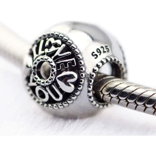 Fits Original 925 Silver Bracelets Talk About Love Charm Fashion Silver Beads For Jewelry Making Woman DIY Charms