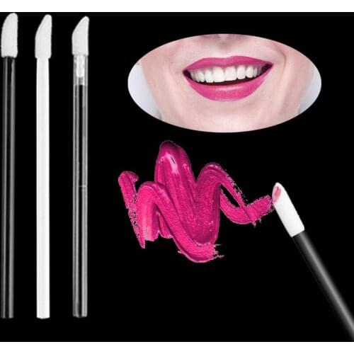 Lipstick Brushes Makeup Cosmetic 50Pcs Disposable Portable Gloss Wands Makeup Brush Tools Supply Lip Cleaner Kit Lip Brushes Kit