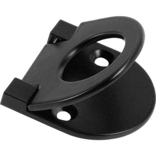 2pcs 1-3/8-inch Cabinet Handle With Screw Invasive Concealed Handle Door Drawer Handle Flush Ring Pull Zinc Alloy Black