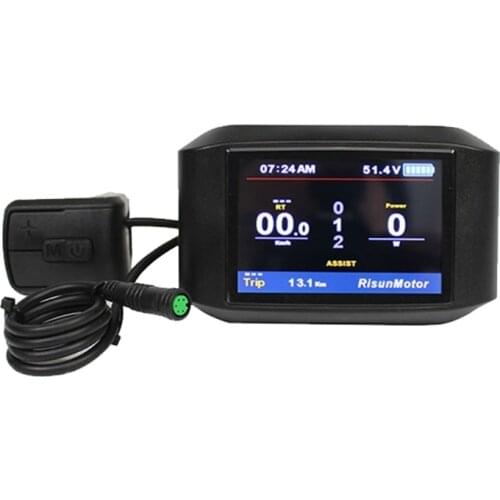 750C EBike Speedometer 3.2 Inch High-Contrast IPS Colorful Dot Screen Display Bafang Motor BBS01B BBS02B BBSHD